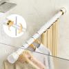 QUIYAEZY Tension Shower Curtain Rod, No Drilling, 33 mm, Dark Green, 360–450 cm view 3