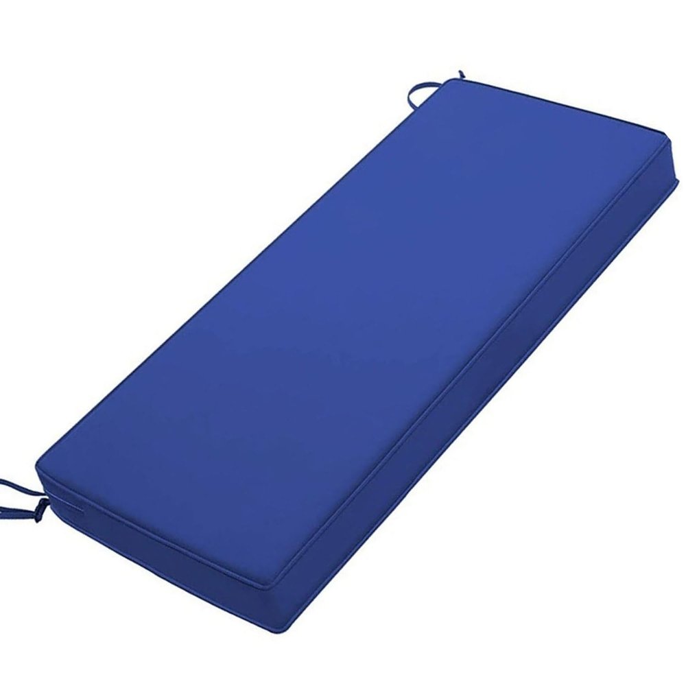 MSNCS Waterproof Outdoor Bench Cushion, Royal Blue, 60 x 40 x 5 cm