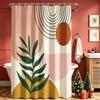 Lerores Leaf Print Shower Curtain Set, 180 x 160 cm view 1