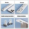 Ultra-Thin Aluminum Alloy Sliding Track for Inward-Opening, Ceiling-Mounted Installation, Quiet, 3.80 m, White view 2