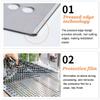 304 Stainless Steel Grid Mat for Balcony, Perforated Decorative Panel for Window Sills and Railings, Metal Mesh for Flower Stands view 2