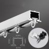Recessed Invisible Ceiling-Mounted Aluminum Curtain Track, 2.60 m, Black view 2