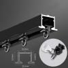 Recessed Invisible Ceiling-Mounted Aluminum Curtain Track, 2.60 m, Black view 3
