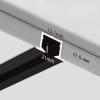 Recessed Invisible Ceiling-Mounted Aluminum Curtain Track, 2.60 m, Black view 4