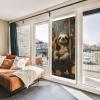 Generic Sloth Floral-Print Door Banner, 185 x 90 cm view 3