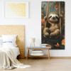 Generic Sloth Floral-Print Door Banner, 185 x 90 cm view 4