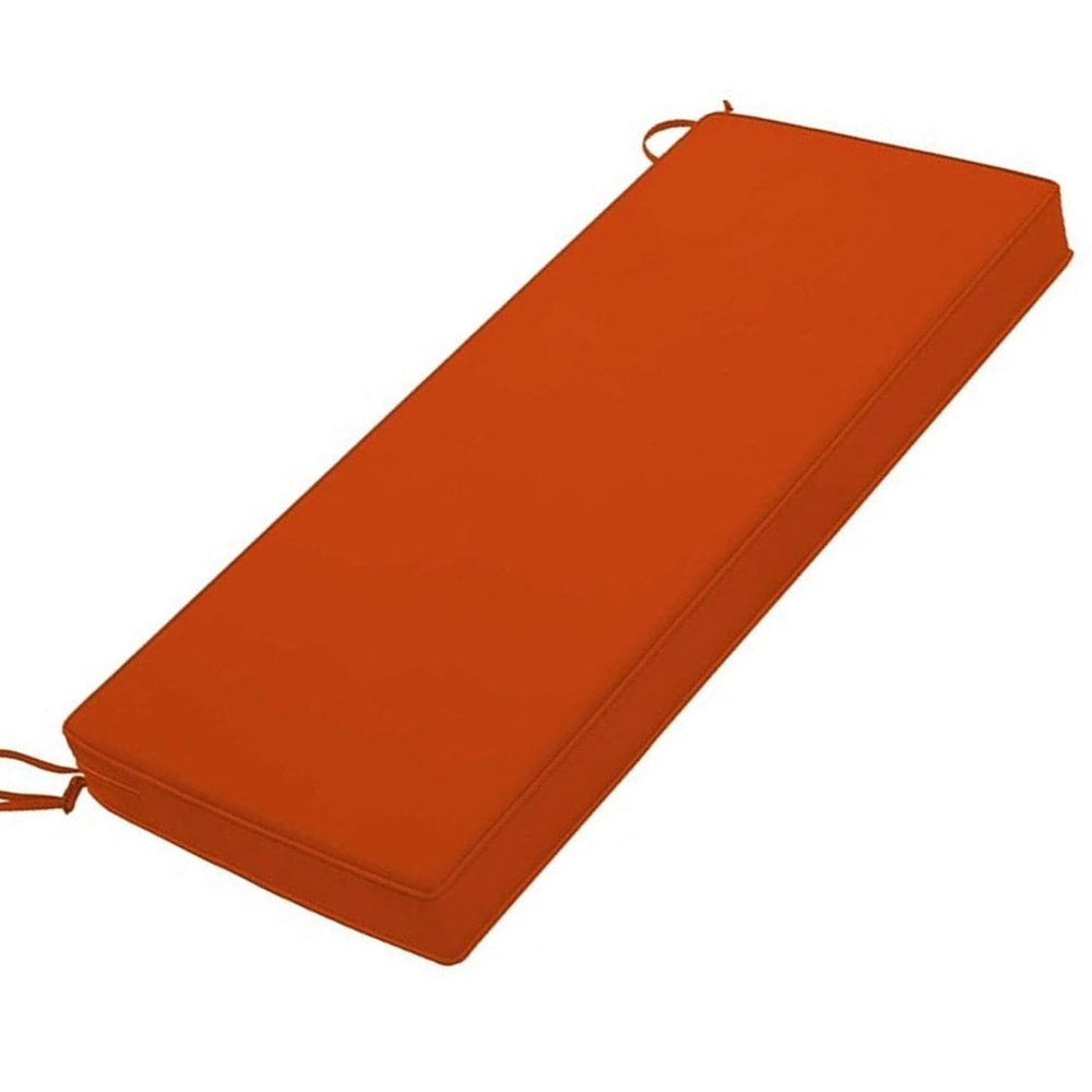 MSNCS Outdoor Waterproof Bench Cushion, Orange, 170 x 35 x 5 cm