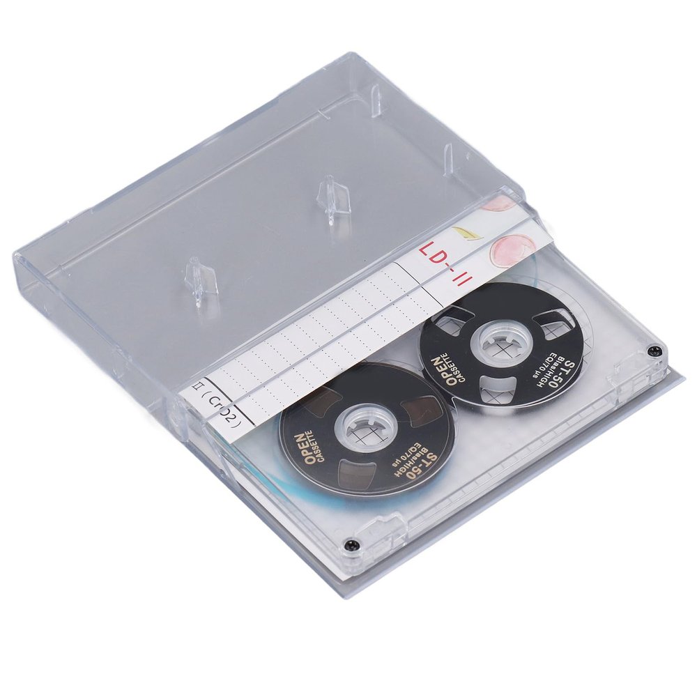 KAKAKE Clear Sound Blank Cassettes, 46-Minute DIY Music Cassette Tapes, PC/Aluminum Alloy, 10 x 6.5 x 0.9 cm, Black