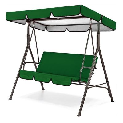 Waterproof Patio Swing Replacement Cover for 2-/3-Seater Garden Swing, Dark Green, 165.1 x 114.3 x 15 cm