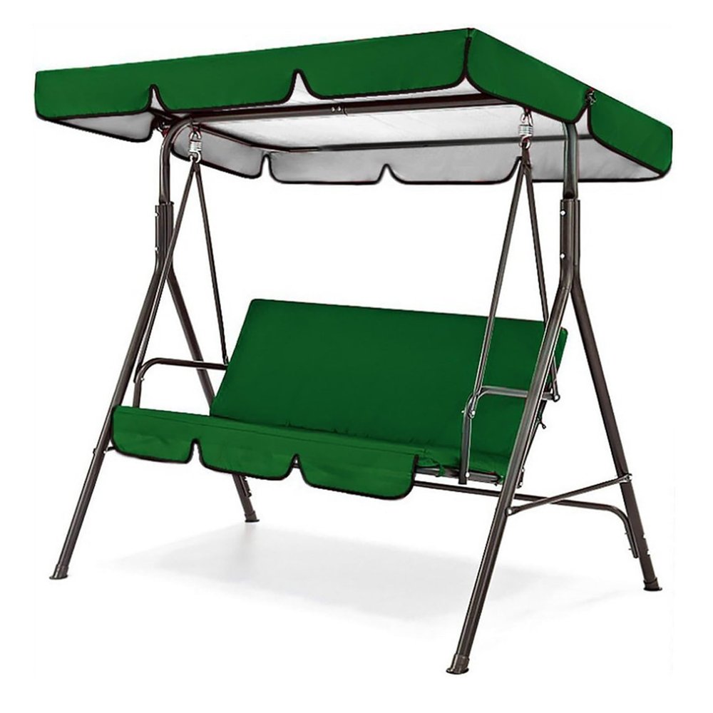 Waterproof Patio Swing Replacement Cover for 2-/3-Seater Garden Swing, Dark Green, 165.1 x 114.3 x 15 cm