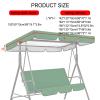 Waterproof Patio Swing Replacement Cover for 2-/3-Seater Garden Swing, Dark Green, 165.1 x 114.3 x 15 cm view 2
