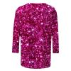 Women's Festive Carnival Blouse, 3/4-Sleeve Top view 4