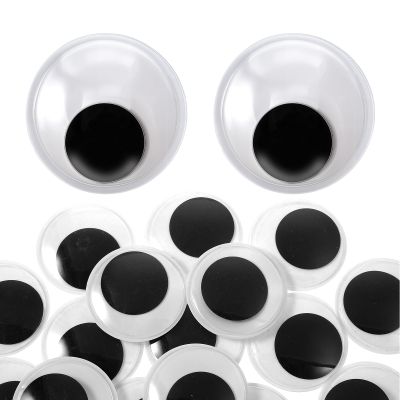 DOPENSPI 20 Large Black Wiggly Eyes, 5 cm Self-Adhesive for DIY Crafts