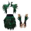 Peacock Costume for Women, 3-Piece Tutu Set with Feather Accessories view 1