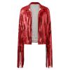 Women's Sequin Fringe Jacket, 1970s Disco Blazer, Long-Sleeve Open-Front Cardigan for Parties and Festivals 2026 view 2