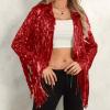 Women's Sequin Fringe Jacket, 1970s Disco Blazer, Long-Sleeve Open-Front Cardigan for Parties and Festivals 2026 view 3