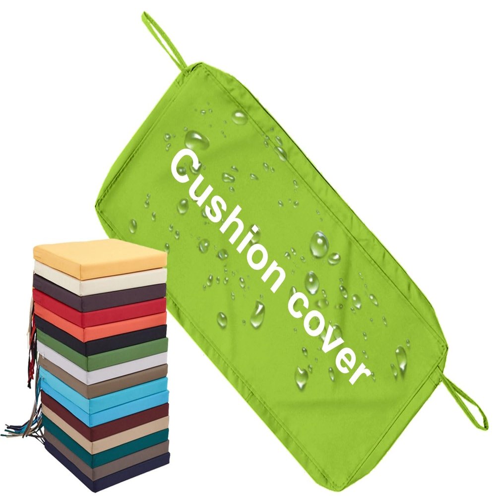 uyeoco Waterproof Leather Replacement Cushion Cover, 60 x 50 x 3 cm, Fruit Green