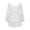 Women's White Off-Shoulder Pirate Costume Dress view 3
