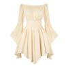 Women's Pirate Costume White Off-Shoulder Corset A-Line Mini Dress view 1