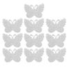 10 Pieces White Lace Butterfly Appliques view 1