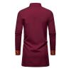 Generico Traditional African Men's Dress, Two-Piece Set, Wine, S view 4