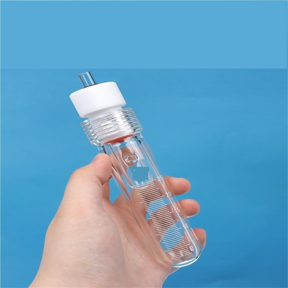 10 mL Flat-Bottom, Thick-Walled Pressure-Resistant Borosilicate Glass Flask with PTFE Stopcock