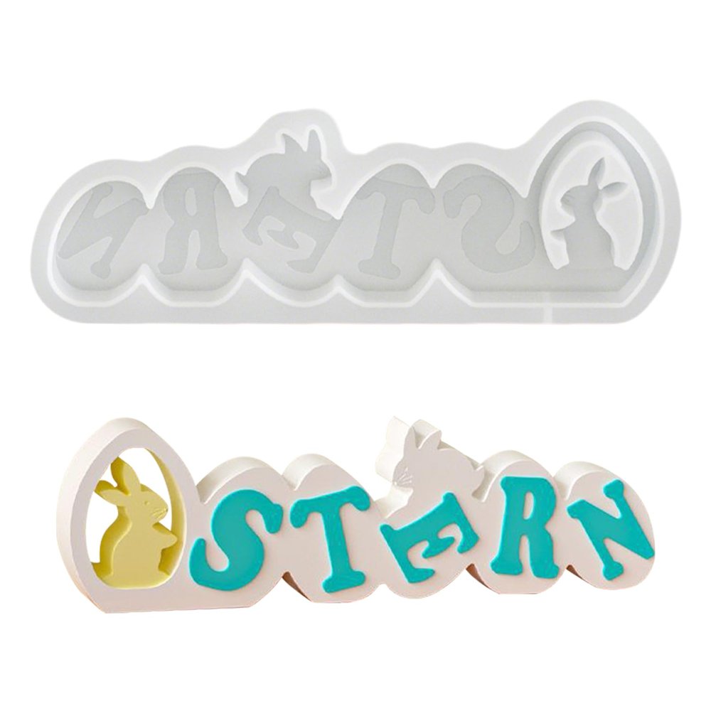 Easter Silicone Mold with “Happy Easter” Lettering