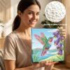 CXINLky 5D Diamond Painting Kit with Frame, Hummingbird, 25 x 25 cm view 4