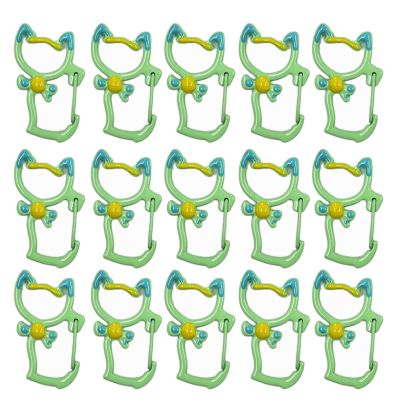 Yjcnelcr Cat-Shaped Carabiner Clasps, 15 Pieces