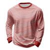 Men’s Red-and-White Striped Raglan Shirt view 1