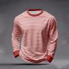 Men’s Red-and-White Striped Raglan Shirt view 3