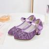 Girls' Crystal Heeled Glitter Princess Sandals with Sequins view 2