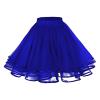 Women's Short Blue Tulle Petticoat Tutu Skirt, Size S view 1