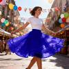 Women's Short Blue Tulle Petticoat Tutu Skirt, Size S view 2