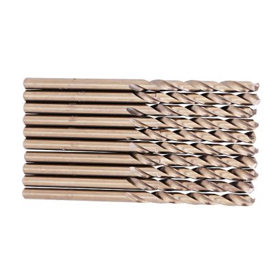 RhineCart Basics 15 mm M35 Cobalt Drill Bit Set, 10-Piece HSS-Co Twist Drills for Stainless Steel, High-Precision Metalworking (4.5 mm)