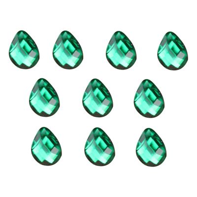 Yjcnelcr Teardrop-Shaped Crystal Beads, Jewels, Embellishments, Headwear Accessories, Coated Back, Faceted