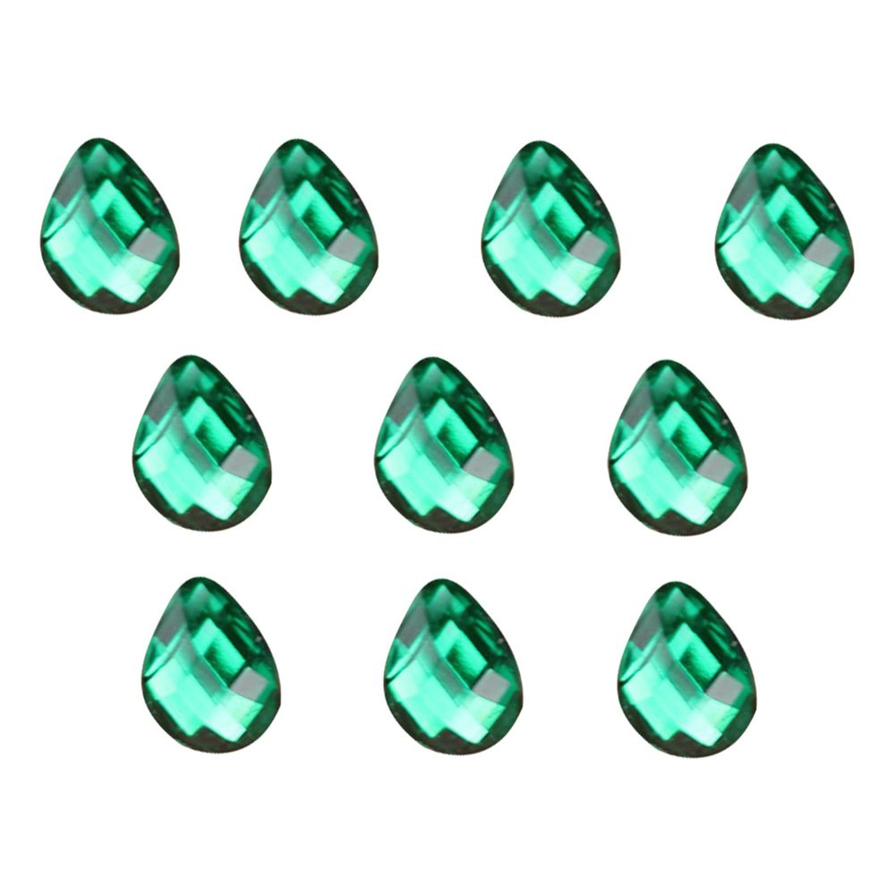 Yjcnelcr Teardrop-Shaped Crystal Beads, Jewels, Embellishments, Headwear Accessories, Coated Back, Faceted