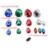 Yjcnelcr Teardrop-Shaped Crystal Beads, Jewels, Embellishments, Headwear Accessories, Coated Back, Faceted view 4
