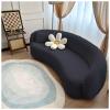 Semi-Circular Stretch Sofa Cover for Curved and Sectional Sofas view 1