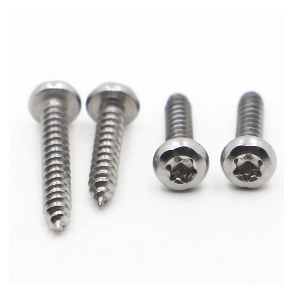 10/20-Piece 304 Stainless Steel Round Flat-Head Sheet Metal Screws, M2.9/M3.5/M4.2/M4.8
