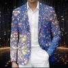 Men's Blue Carnival Costume Blazer, Size M view 2