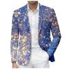 Men's Blue Carnival Costume Blazer, Size M view 4