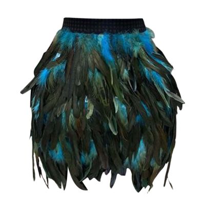 Women's Peacock Feather Costume Skirt for Carnival, Cosplay & Festivals