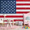 American Flag Wood Plank 3D Photo Wallpaper, Non-Woven, Red and White, 250 x 175 cm view 4