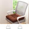 ZZDZW 10 cm Thick Seat Cushion, 40/45/50 cm, Linen Chair Pad, Round & Square, Bright Orange - Square, 45 cm view 4