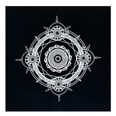 Generic Tarot Mat, 49 x 49 cm Square Fortune-Telling Tablecloth
