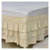 Luxurious Premium 3-Layer Bed Skirt with Ruffles, Waterfall Style, Wrinkle- and Fade-Resistant Fabric, 38.1 cm Drop (Burgundy, 140 x 200 x 38 cm) view 4