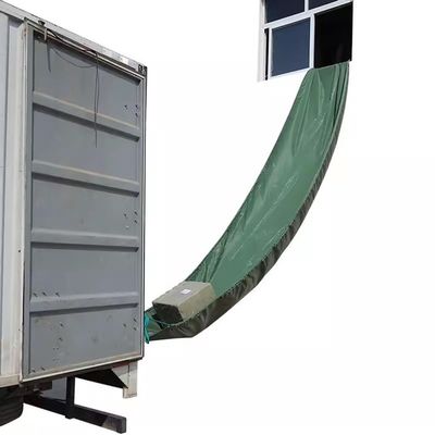 Generic Heavy-Duty Green Canvas Chute, 1.5 x 5 m