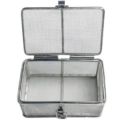 Sterilization Basket for Surgical Instruments, Stainless Steel Mesh Case, Autoclave-Safe