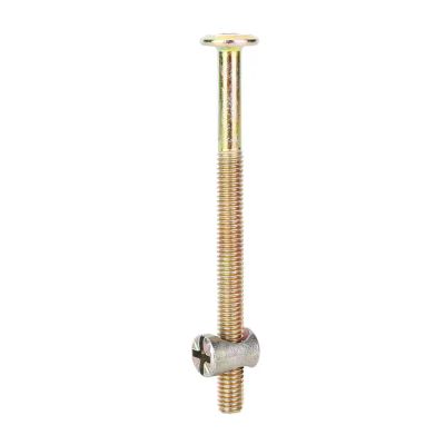 10 M6 x 40 mm Carbon Steel Furniture Bolts with Barrel Nuts